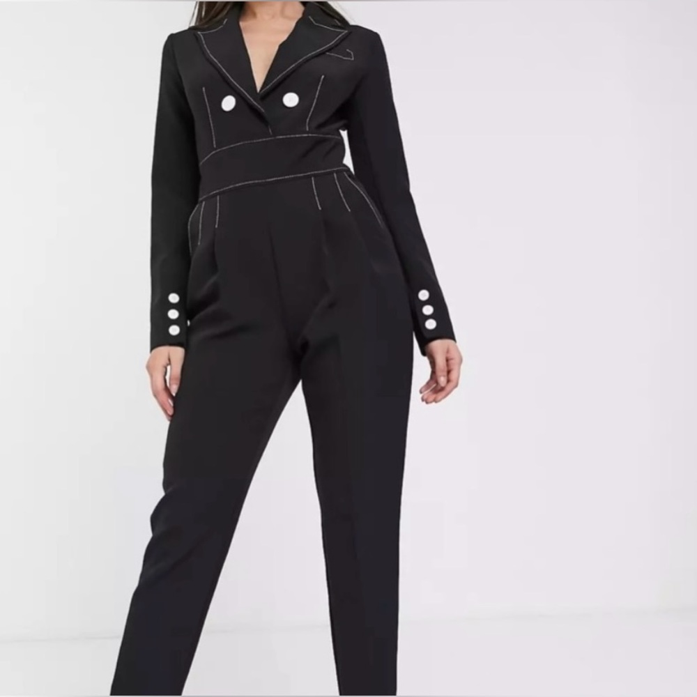 RIVER ISLAND Retro Tuxedo Jumpsuit